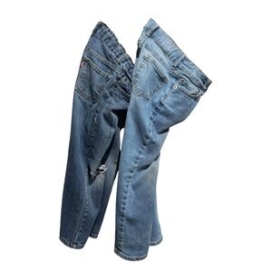 Lot of 2 Kids Jeans GAP Stretch Straight  Blue Distressed & Levi's 505 Size 6